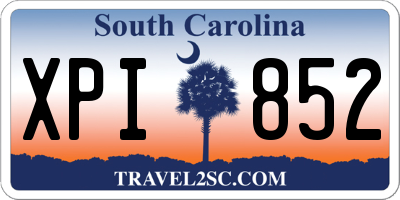 SC license plate XPI852