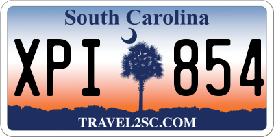 SC license plate XPI854