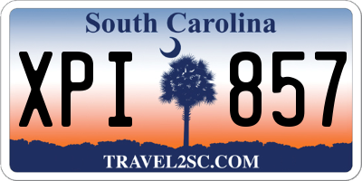 SC license plate XPI857