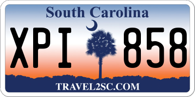 SC license plate XPI858