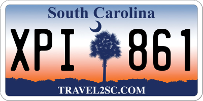 SC license plate XPI861