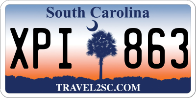 SC license plate XPI863