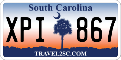 SC license plate XPI867