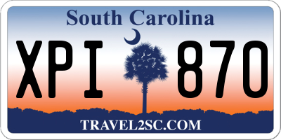 SC license plate XPI870