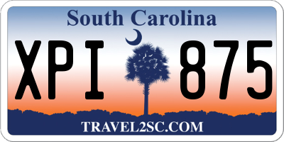SC license plate XPI875