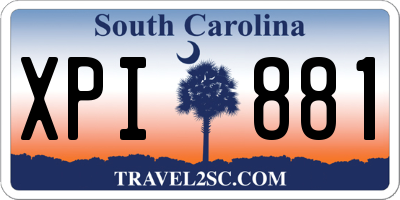 SC license plate XPI881