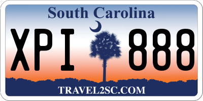 SC license plate XPI888