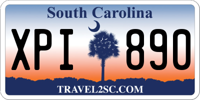 SC license plate XPI890