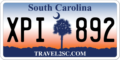 SC license plate XPI892