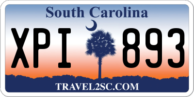 SC license plate XPI893