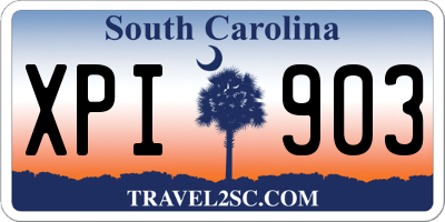 SC license plate XPI903