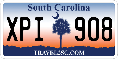 SC license plate XPI908