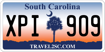 SC license plate XPI909