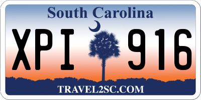 SC license plate XPI916