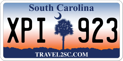 SC license plate XPI923