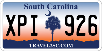 SC license plate XPI926