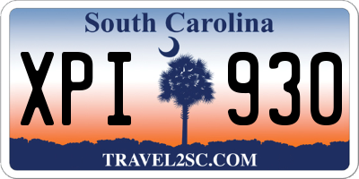 SC license plate XPI930