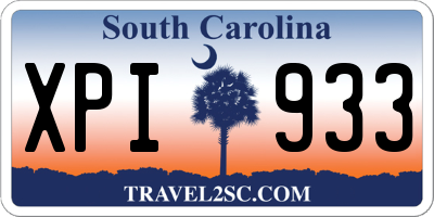 SC license plate XPI933