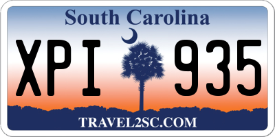 SC license plate XPI935