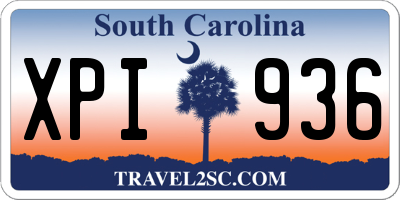 SC license plate XPI936