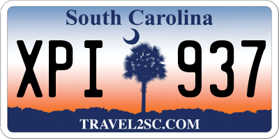 SC license plate XPI937