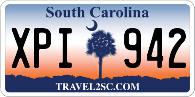 SC license plate XPI942