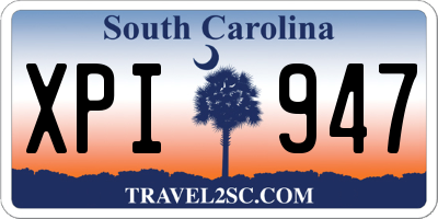 SC license plate XPI947