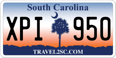 SC license plate XPI950