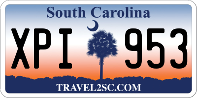 SC license plate XPI953