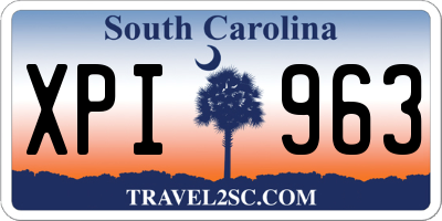 SC license plate XPI963