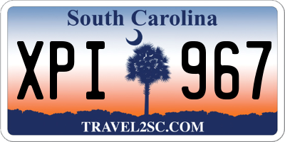 SC license plate XPI967