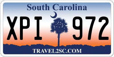 SC license plate XPI972