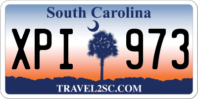SC license plate XPI973