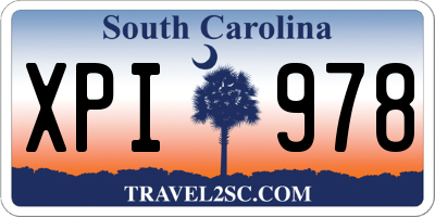 SC license plate XPI978
