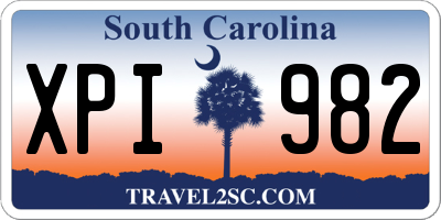 SC license plate XPI982