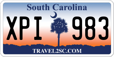 SC license plate XPI983