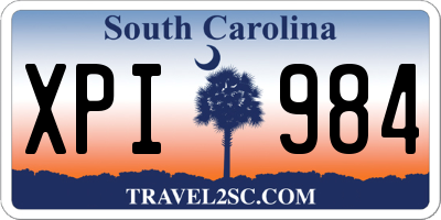 SC license plate XPI984