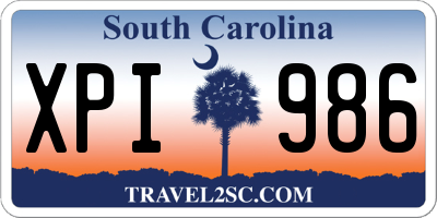SC license plate XPI986