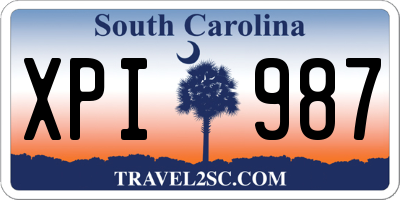 SC license plate XPI987
