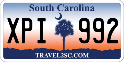 SC license plate XPI992