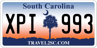 SC license plate XPI993
