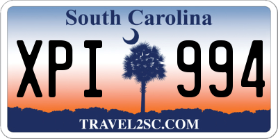 SC license plate XPI994