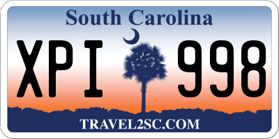 SC license plate XPI998