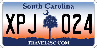 SC license plate XPJ024