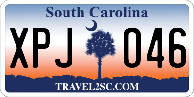 SC license plate XPJ046