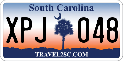 SC license plate XPJ048