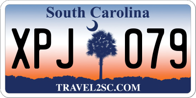 SC license plate XPJ079