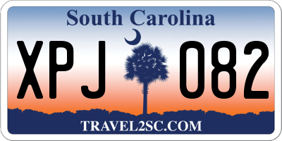 SC license plate XPJ082