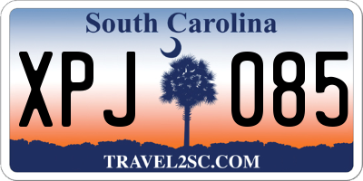 SC license plate XPJ085