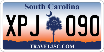 SC license plate XPJ090